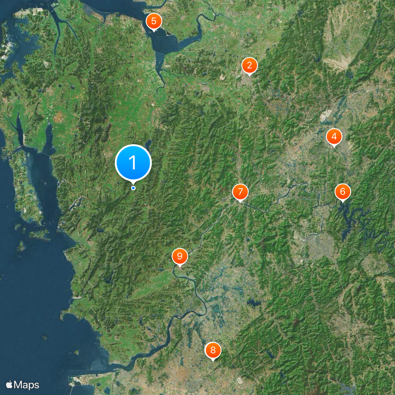 Chungcheong du Sud Carte