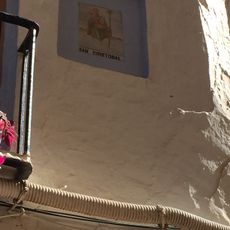 Ceramic panel of Saint Christohper at Morera street