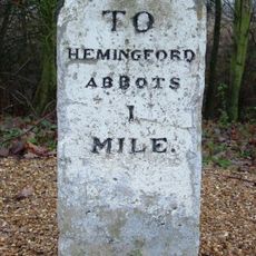 Milestone, Rideaway, at jct with A14