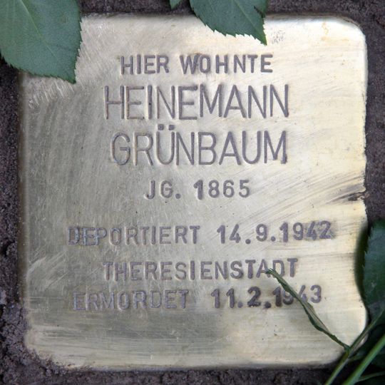 Stolperstein dedicated to Heinemann Grünbaum