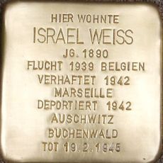 Stolperstein en memoria de Israel Weiss