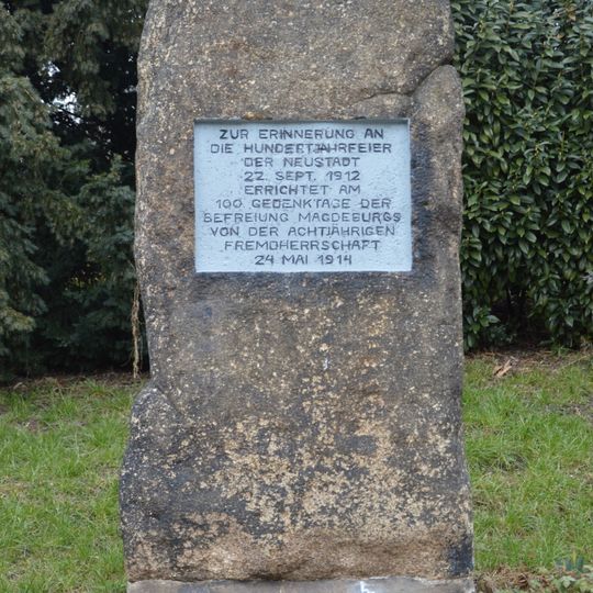 Gedenkstein zur Gründung der Neuen Neustadt 1812