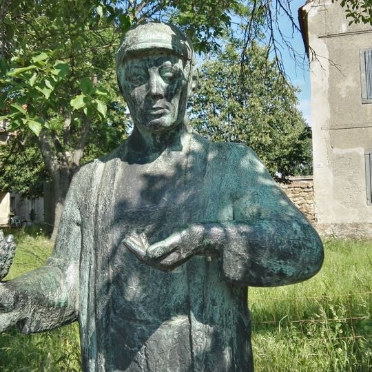 Plastik Bauer mit Kalb