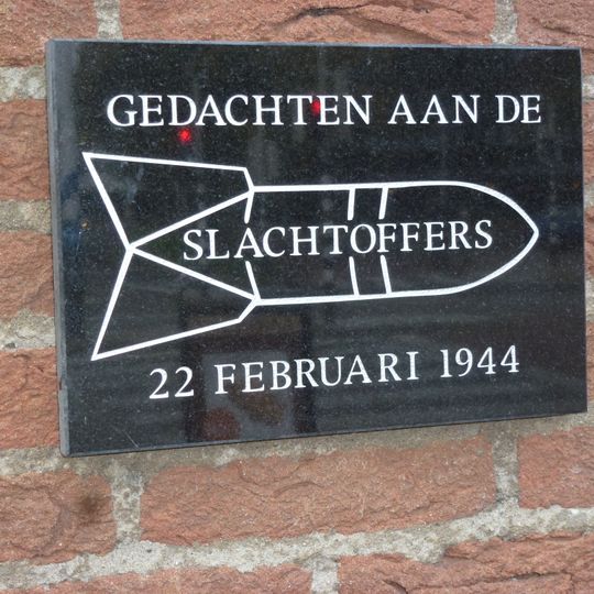 Plaquette bombardement Krayenhofflaan