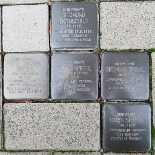 Stolperstein dedicated to Siegmund Spiegel