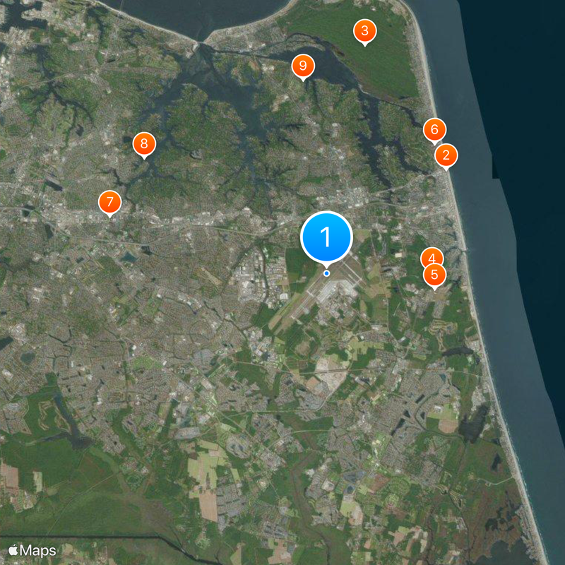 Naval Air Station Oceana Map