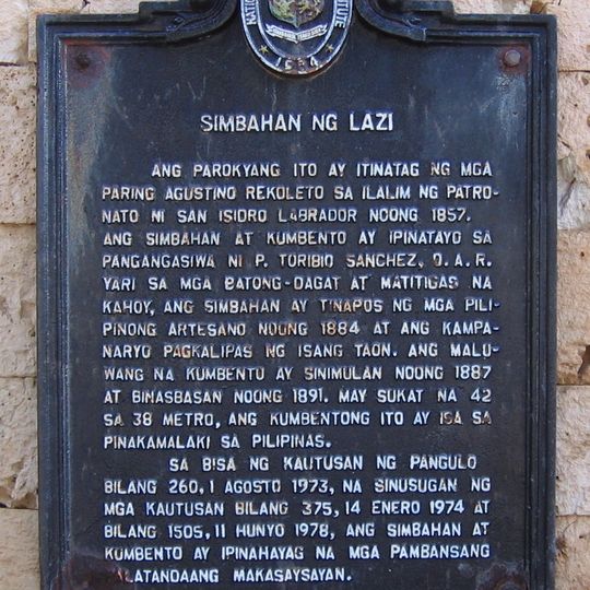 Church of Lazi historical marker