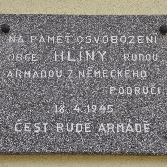 Pamětní deska osvobození Rudou armádou