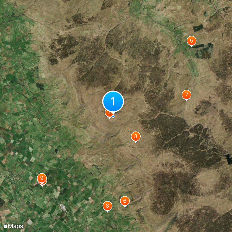 Góry Pennińskie Mapa