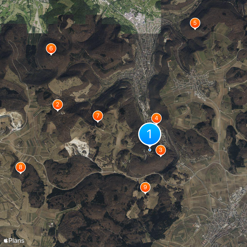 Kasteel Lichtenstein Kaart