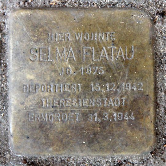 Stolperstein en memoria de Selma Flatau