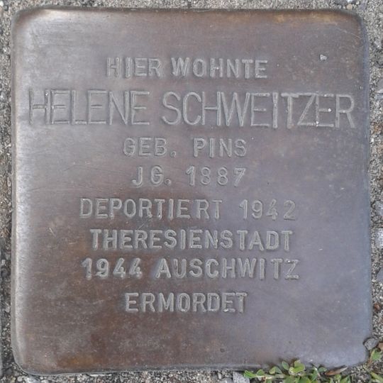 Stolperstein dedicated to Helene Schweitzer