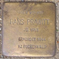 Stolperstein dedicated to Hans Prawitt