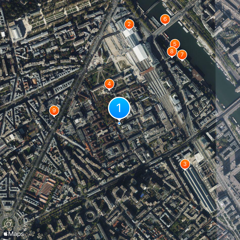 Szpital Salpêtrière Mapa