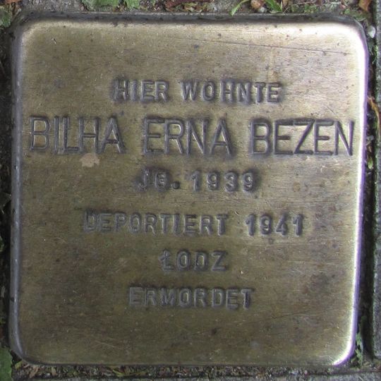 Stolperstein en memoria de Bilha Erna Bezen