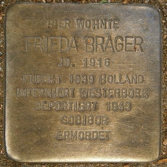 Stolperstein dedicated to Frieda Brager