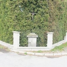 Cross in the garden of the house Libchavská 90 in Dolní Libchava