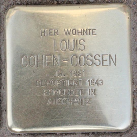 Stolperstein en memoria de Louis Cohen-Cossen