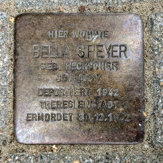 Stolperstein en memoria de Bella Speyer