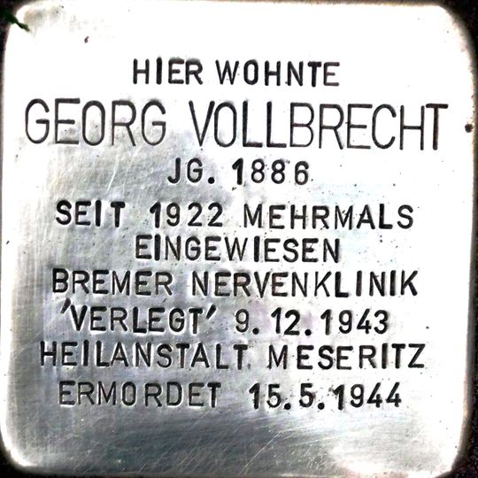 Stolperstein für Georg Vollbrecht