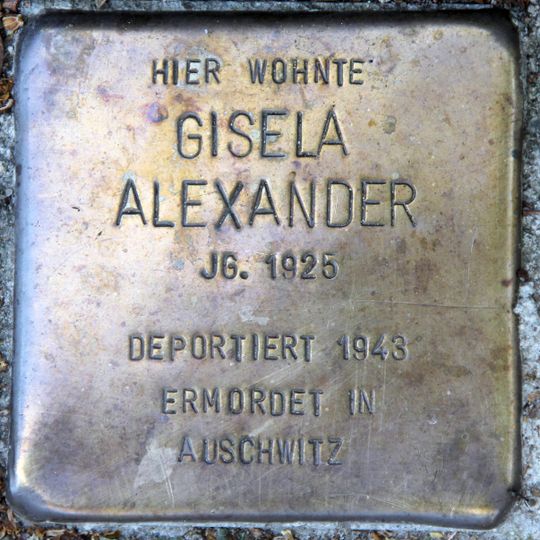 Stolperstein für Gisela Alexander