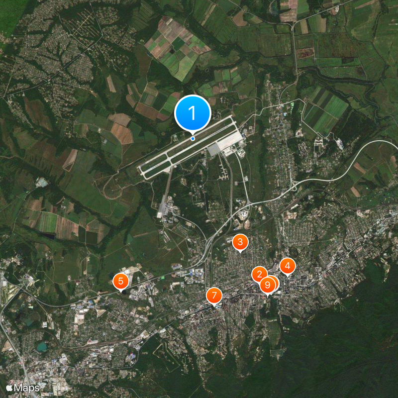 Port lotniczy Władywostok Mapa