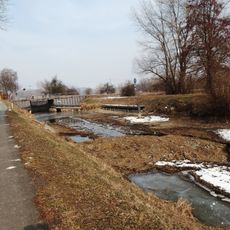 Most přes Baťův kanál u plavební komory Babice