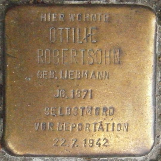 Stolperstein dedicated to Ottilie Robertsohn