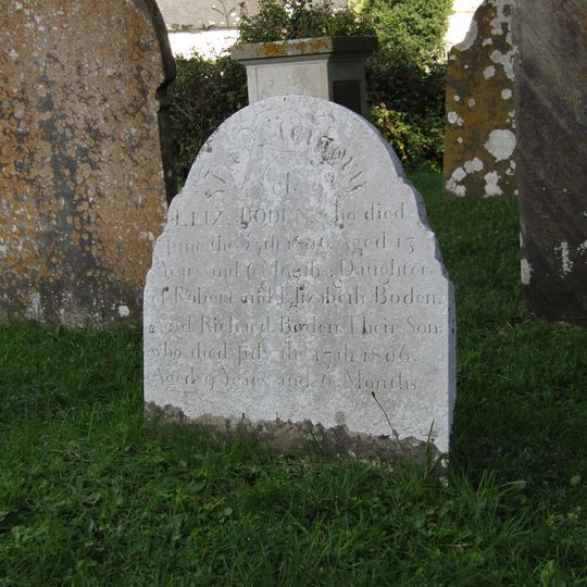Elizabeth Boden Headstone About 10 Metres North-West Of The Church Of St Andrew