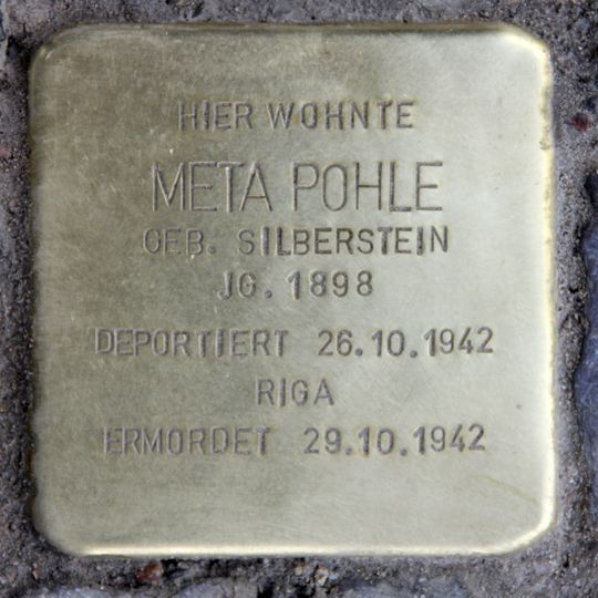 Stolperstein em memória de Meta Pohle