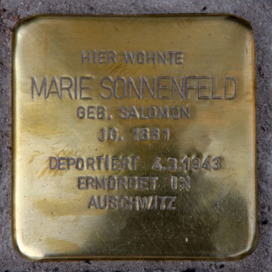 Stolperstein en memoria de Marie Sonnenfeld