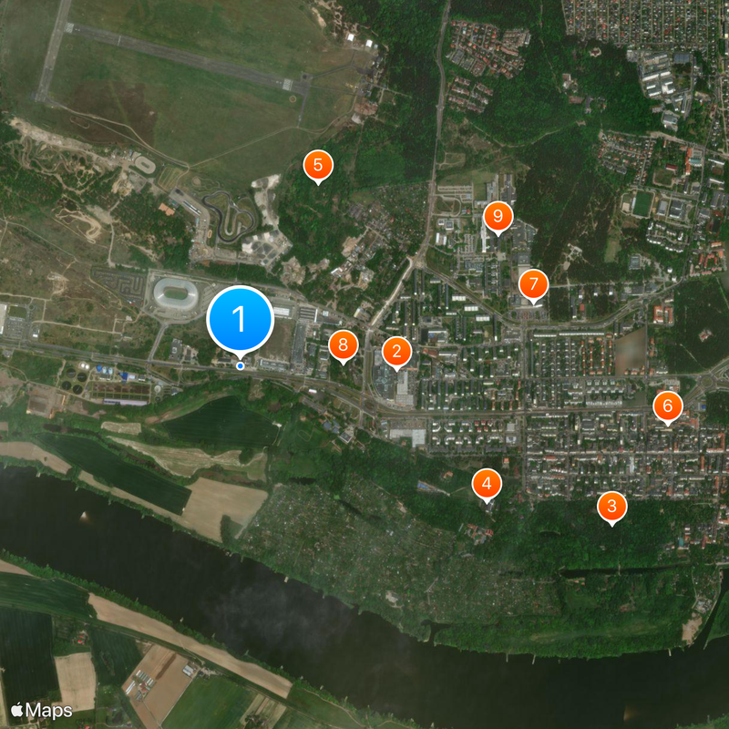 MotoArena Toruń Map