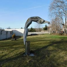 Socha Skokanka do vody na Libeňském ostrově v Praze