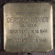 Stolperstein dedicated to Gertrud Brandt