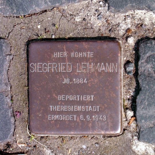 Stolperstein à la mémoire de Siegfried Lehmann