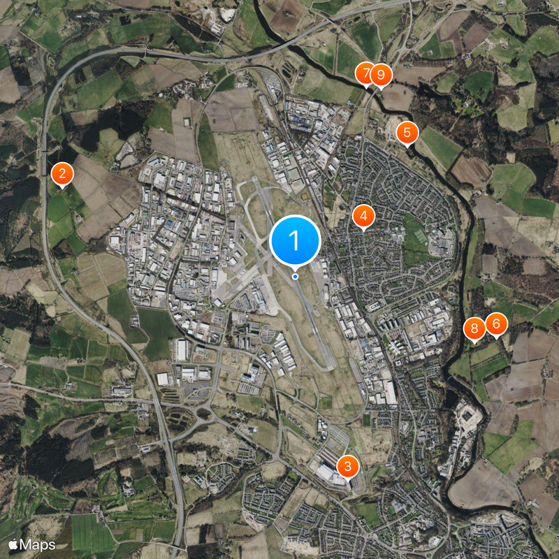 Aberdeen Airport Map