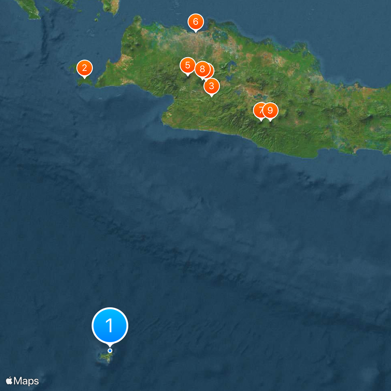 Flying Fish Cove Mapa