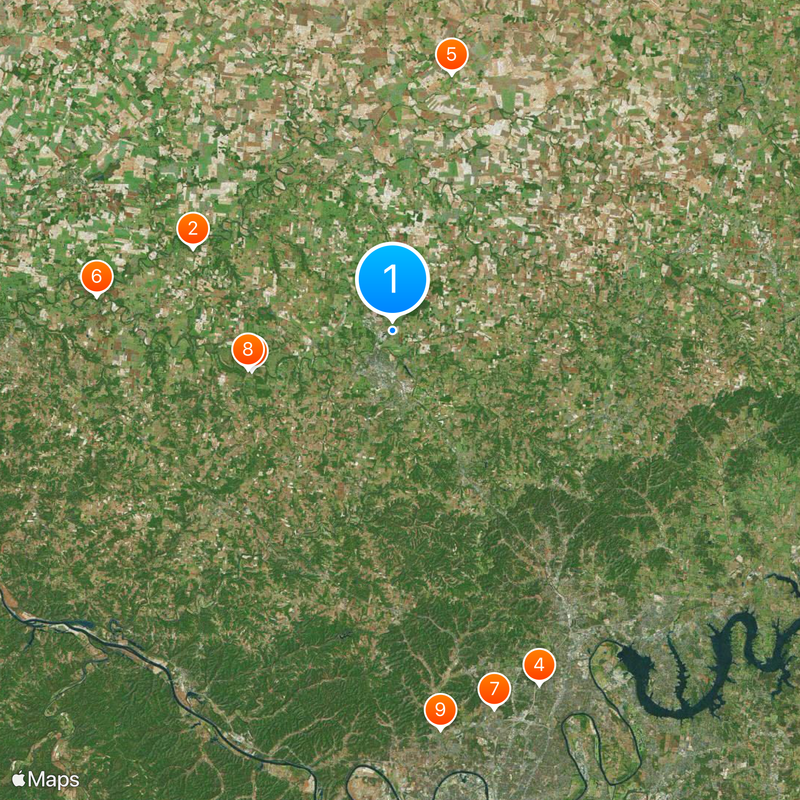 Condado de Robertson Mapa