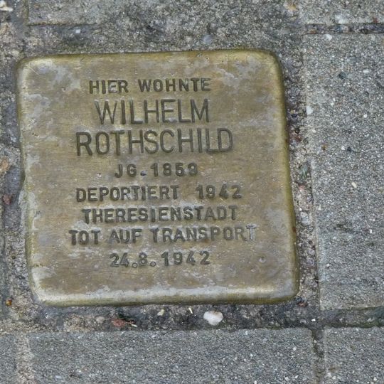 Stolperstein en memoria de Wilhelm Rothschild
