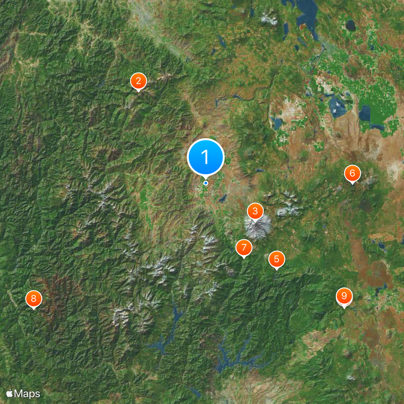 Comté de Siskiyou Carte