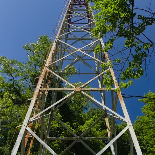 Maszt sygnalizacyjny w zespole latarni w Helu