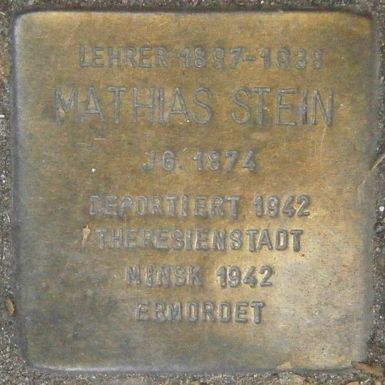 Stolperstein en memoria de Mathias Stein
