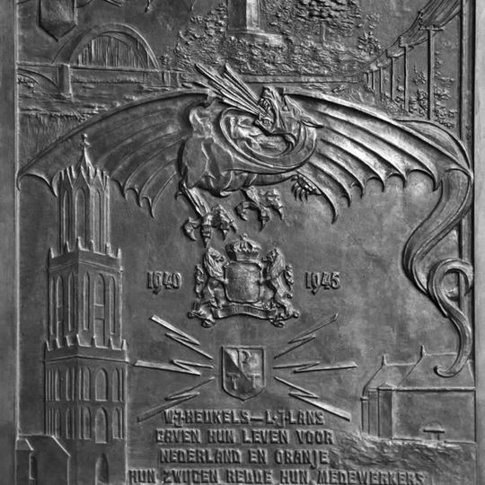 Plaquette in het postkantoor