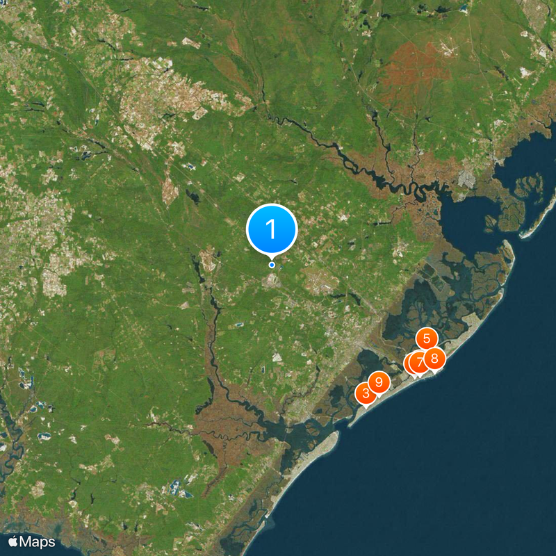 Condado de Atlantic Mapa