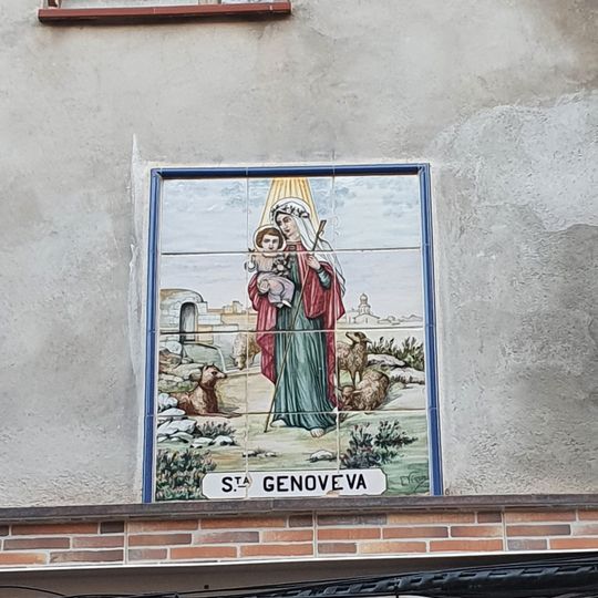 Retablo cerámico de Santa Genoveva