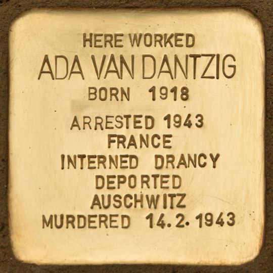 Stolperstein für Ada van Dantzig