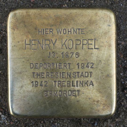 Stolperstein en memoria de Henry Koppel