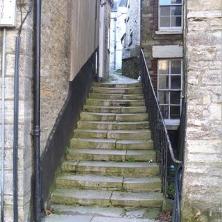Stone Steps To Cliff Place Leading Up From The High Street
