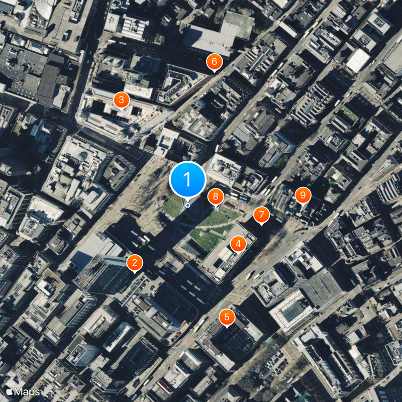 Piccadilly Gardens Mappa