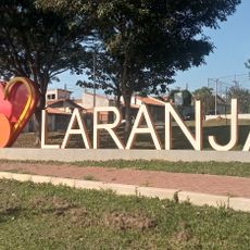 Letreiro Eu Amo Laranjal